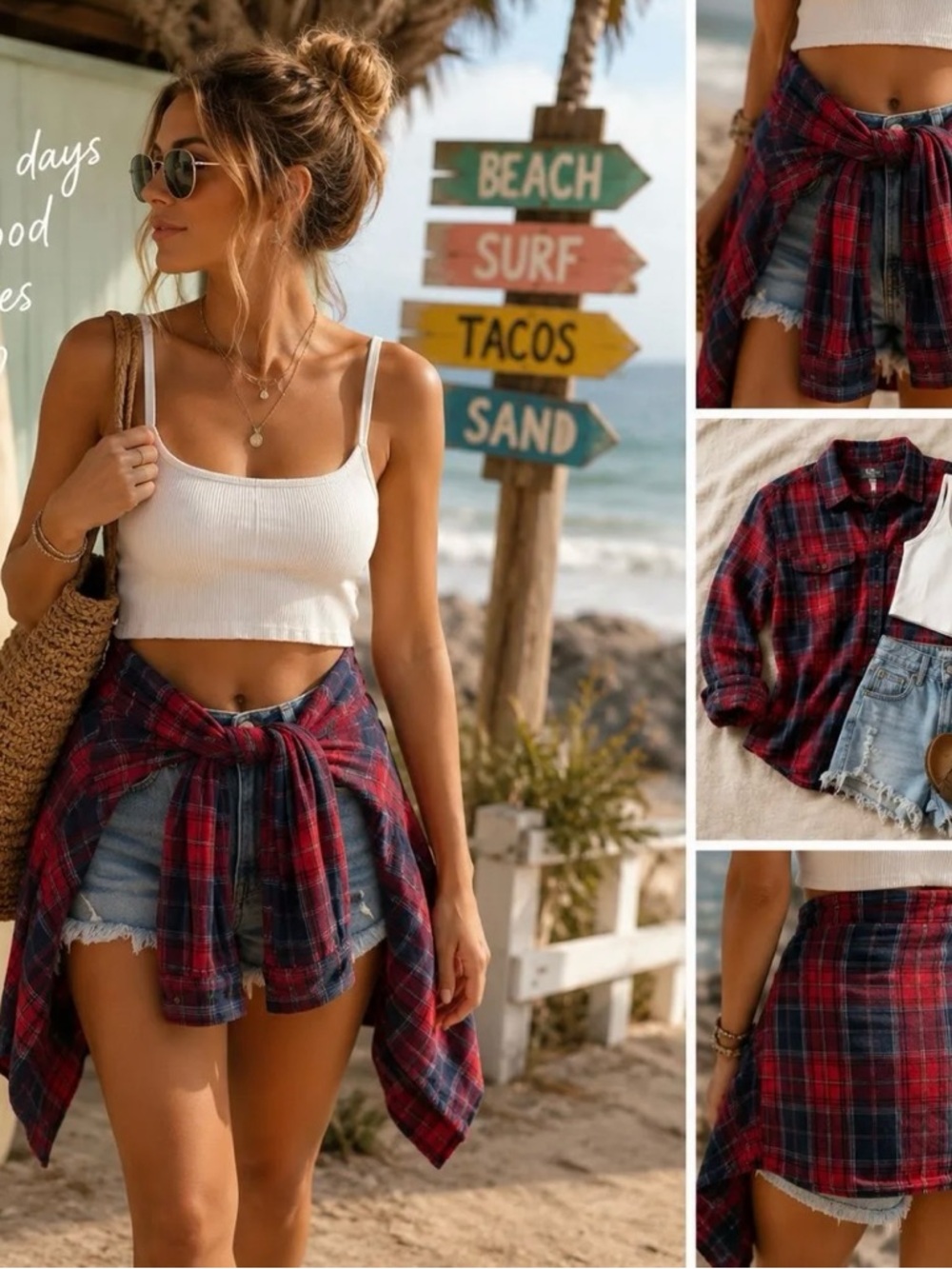 Beach Bonfire Flannel